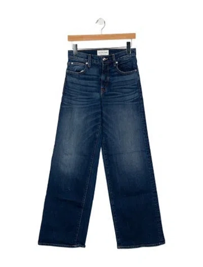 Pre-owned Slvrlake High-rise Wide Leg Jeans In Blue