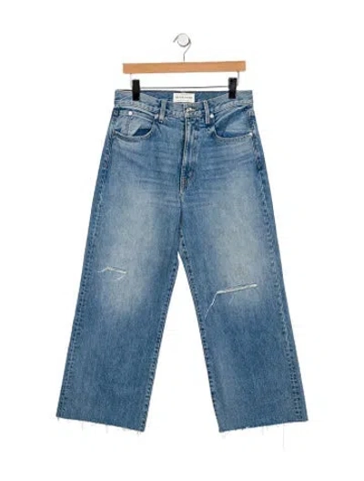 Pre-owned Slvrlake High-rise Wide Leg Jeans In Blue