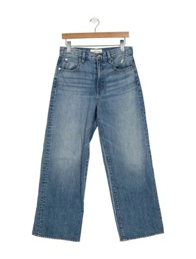 Pre-owned Slvrlake High-rise Wide Leg Jeans In Blue