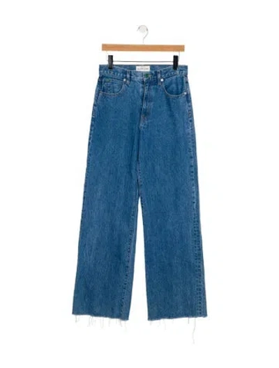 Pre-owned Slvrlake High-rise Wide Leg Jeans In Blue