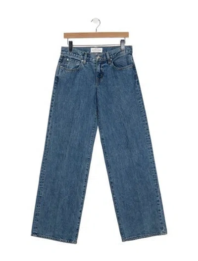 Pre-owned Slvrlake High-rise Wide Leg Jeans In Blue