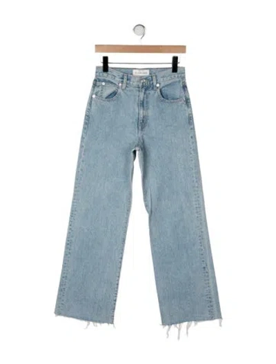 Pre-owned Slvrlake High-rise Wide Leg Jeans In Blue