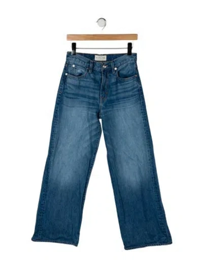 Pre-owned Slvrlake High-rise Wide Leg Jeans In Blue
