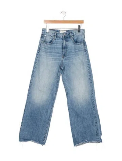 Pre-owned Slvrlake High-rise Wide Leg Jeans In Blue