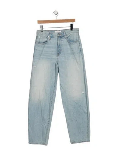 Pre-owned Slvrlake High-rise Wide Leg Jeans In Blue