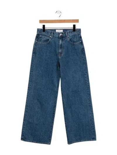 Pre-owned Slvrlake High-rise Wide Leg Jeans In Blue