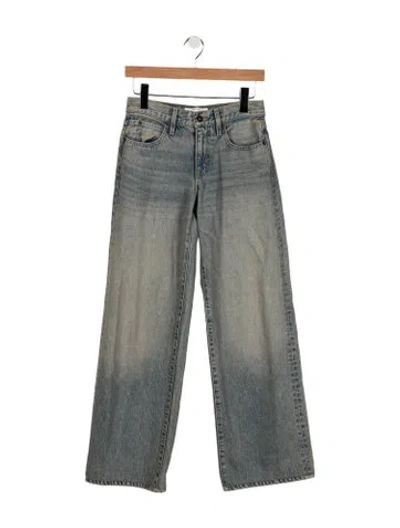 Pre-owned Slvrlake High-rise Wide Leg Jeans In Blue