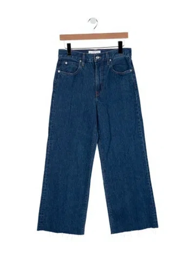 Pre-owned Slvrlake High-rise Wide Leg Jeans In Blue
