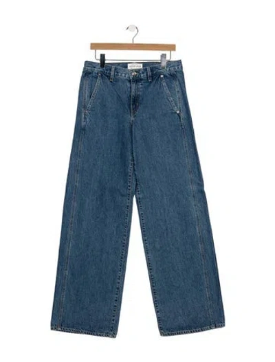 Pre-owned Slvrlake High-rise Wide Leg Jeans In Blue