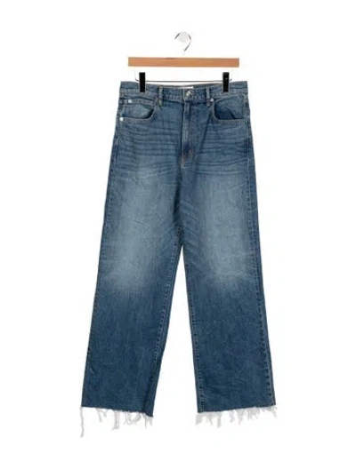 Pre-owned Slvrlake High-rise Wide Leg Jeans In Blue