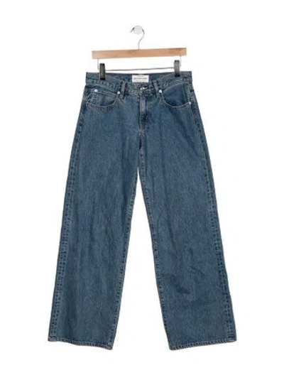 Pre-owned Slvrlake High-rise Wide Leg Jeans In Blue