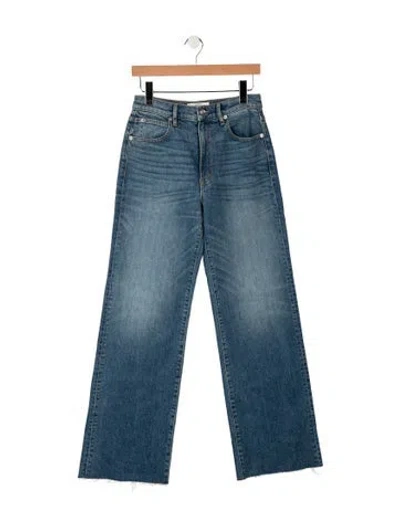 Pre-owned Slvrlake High-rise Wide Leg Jeans In Blue