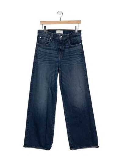 Pre-owned Slvrlake High-rise Wide Leg Jeans In Blue