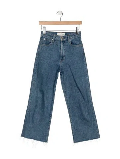 Pre-owned Slvrlake High-rise Wide Leg Jeans In Blue