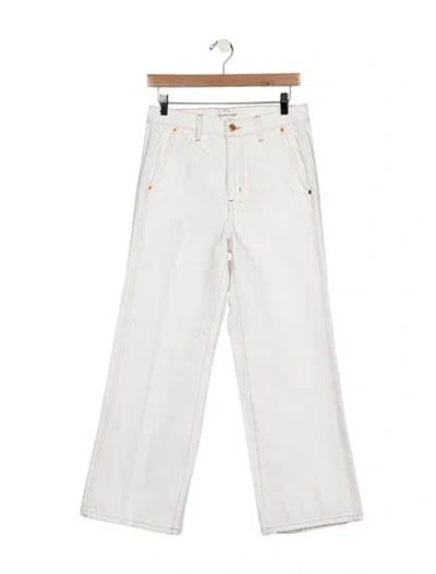 Pre-owned Slvrlake High-rise Wide Leg Jeans In Blue