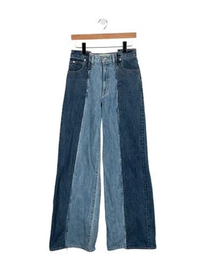 Pre-owned Slvrlake High-rise Wide Leg Jeans In Blue