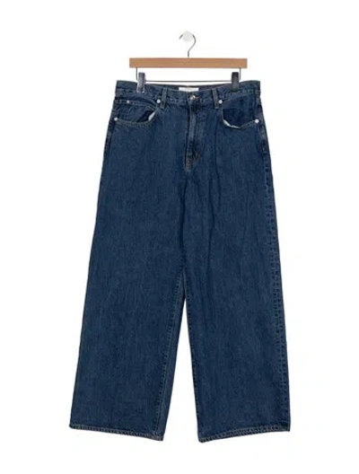 Pre-owned Slvrlake High-rise Wide Leg Jeans In Blue