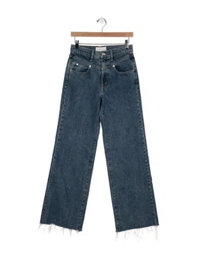 Pre-owned Slvrlake High-rise Wide Leg Jeans In Blue