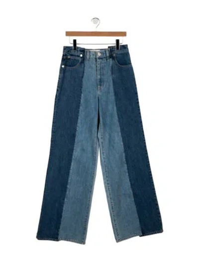 Pre-owned Slvrlake High-rise Wide Leg Jeans In Blue