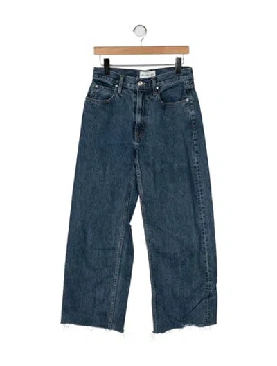 Pre-owned Slvrlake High-rise Wide Leg Jeans In Blue