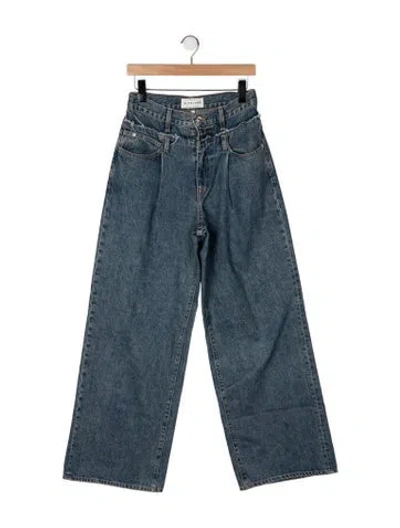 Pre-owned Slvrlake High-rise Wide Leg Jeans In Blue