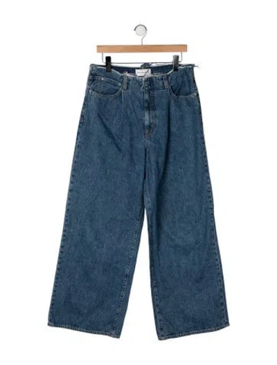 Pre-owned Slvrlake High-rise Wide Leg Jeans In Blue