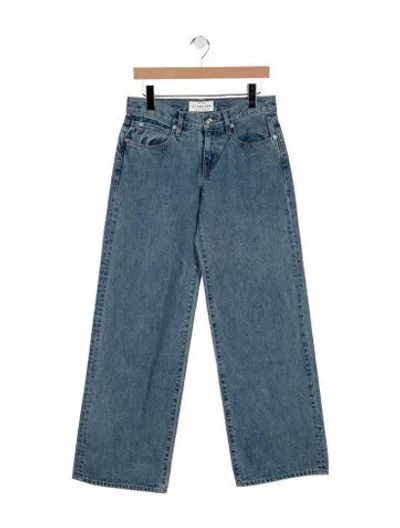 Pre-owned Slvrlake High-rise Wide Leg Jeans In Blue