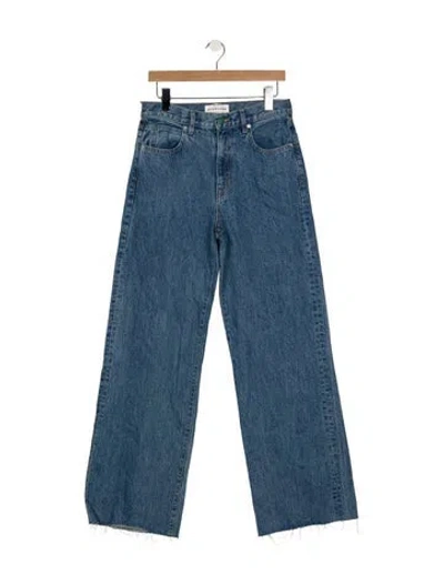 Pre-owned Slvrlake High-rise Wide Leg Jeans In Blue
