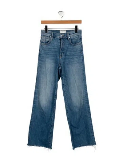 Pre-owned Slvrlake High-rise Wide Leg Jeans In Blue