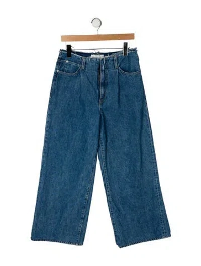 Pre-owned Slvrlake High-rise Wide Leg Jeans In Blue