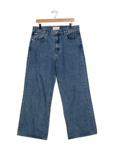 Pre-owned Slvrlake High-rise Wide Leg Jeans In Blue