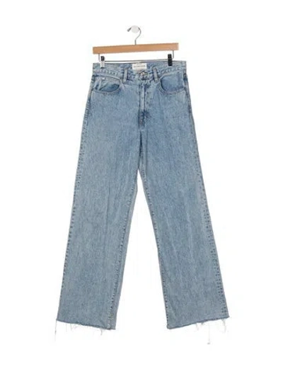 Pre-owned Slvrlake High-rise Wide Leg Jeans In Blue