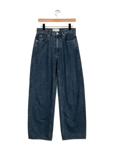Pre-owned Slvrlake High-rise Wide Leg Jeans In Blue