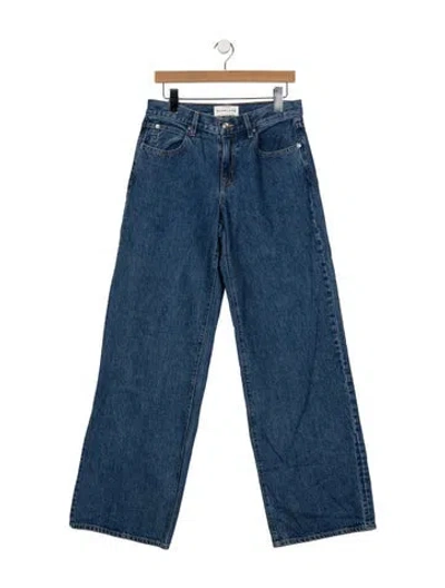 Pre-owned Slvrlake High-rise Wide Leg Jeans In Blue