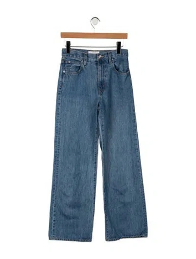 Pre-owned Slvrlake High-rise Wide Leg Jeans In Blue