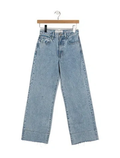 Pre-owned Slvrlake High-rise Wide Leg Jeans In Blue