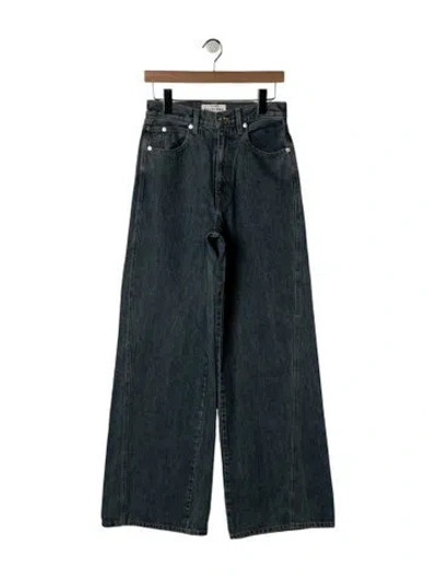 Pre-owned Slvrlake High-rise Wide Leg Jeans In Blue