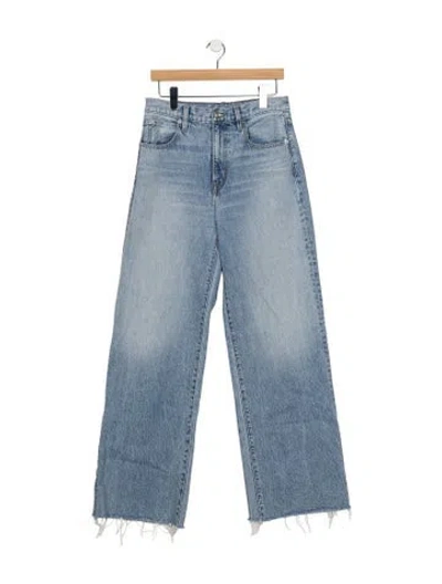 Pre-owned Slvrlake High-rise Wide Leg Jeans In Blue