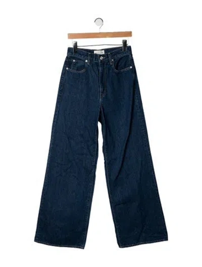Pre-owned Slvrlake High-rise Wide Leg Jeans In Blue