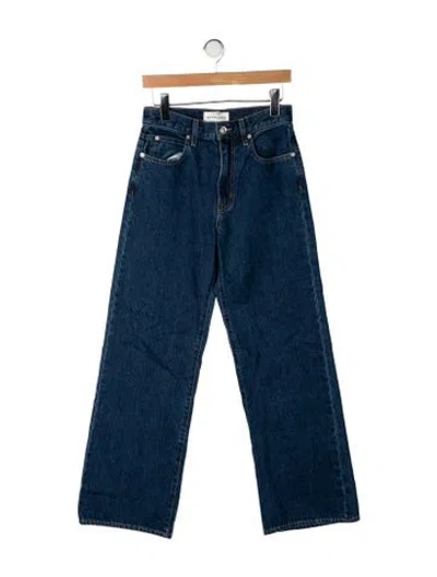 Pre-owned Slvrlake High-rise Wide Leg Jeans In Blue