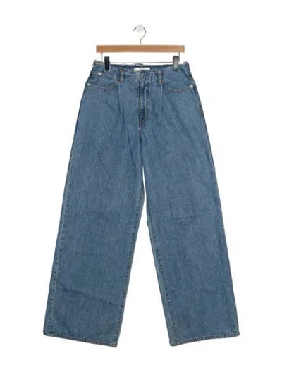 Pre-owned Slvrlake High-rise Wide Leg Jeans In Blue