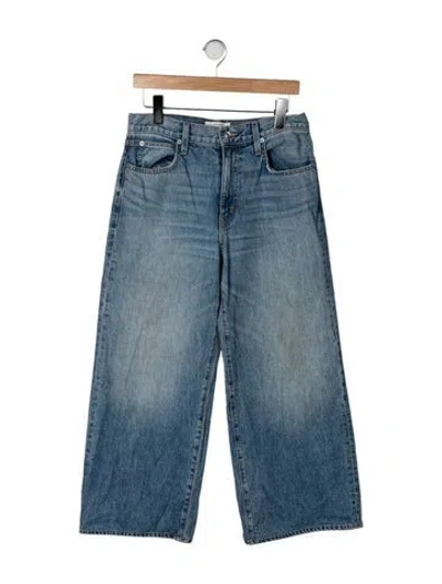 Pre-owned Slvrlake High-rise Wide Leg Jeans In Blue