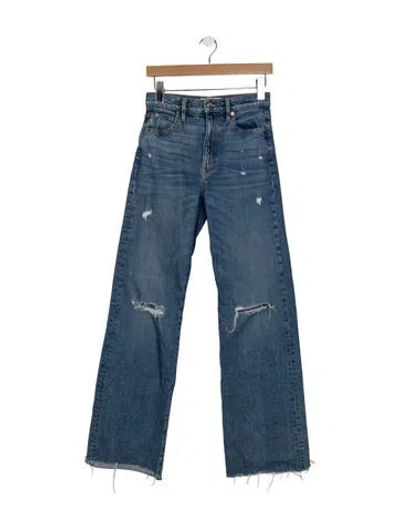 Pre-owned Slvrlake High-rise Wide Leg Jeans In Blue