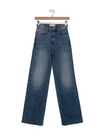 Pre-owned Slvrlake High-rise Wide Leg Jeans In Blue
