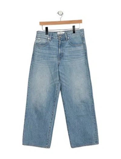 Pre-owned Slvrlake High-rise Wide Leg Jeans In Blue