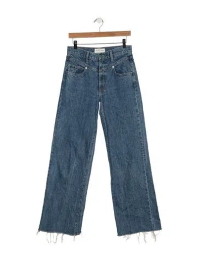Pre-owned Slvrlake High-rise Wide Leg Jeans In Blue