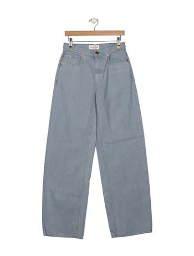 Pre-owned Slvrlake High-rise Wide Leg Jeans In Blue