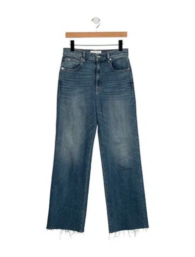 Pre-owned Slvrlake High-rise Wide Leg Jeans In Blue