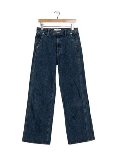 Pre-owned Slvrlake High-rise Wide Leg Jeans In Blue