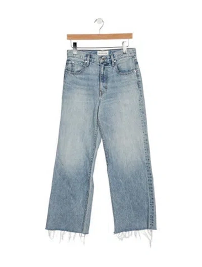 Pre-owned Slvrlake High-rise Wide Leg Jeans In Blue